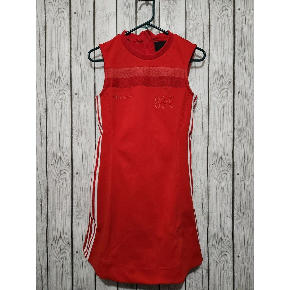 Adidas Activewear Dress Sz 2 Original 83-C Red "Blue Version" Better Scarlet Zip